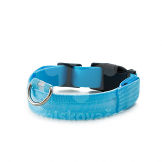 Svietiaci LED obojok pre psy - Firefly Z1 - USB dobíjanie - modrý