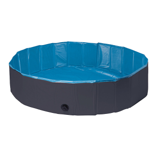 Swimming pool Splash Round Blue & Dark grey - Bazén pre psov - modro-sivý - ∅ 80 x 20 cm (S)