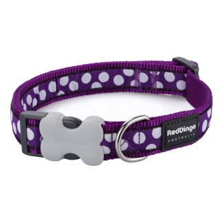 Red Dingo White Spots On Purple – obojok pre psov