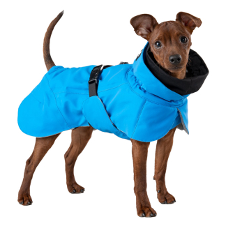 PAIKKA Visibility Winter Jacket Indigo – regeneračná zimná bunda pre psov – modrá