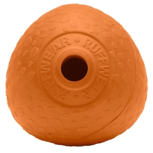Ruffwear Huckama – odolná loptička na hádzanie pre psov s nepredvídateľným odskokom, Campfire Orange