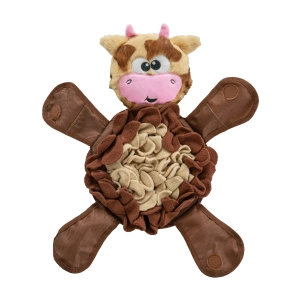 Nina Ottosson Snuffle Palz Cow – čuchacia plyšová hračka pre psov, krava